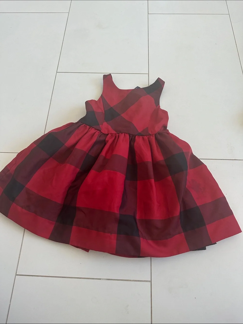 Ralph Lauren Girls Red and Black Plaid Dress 3T